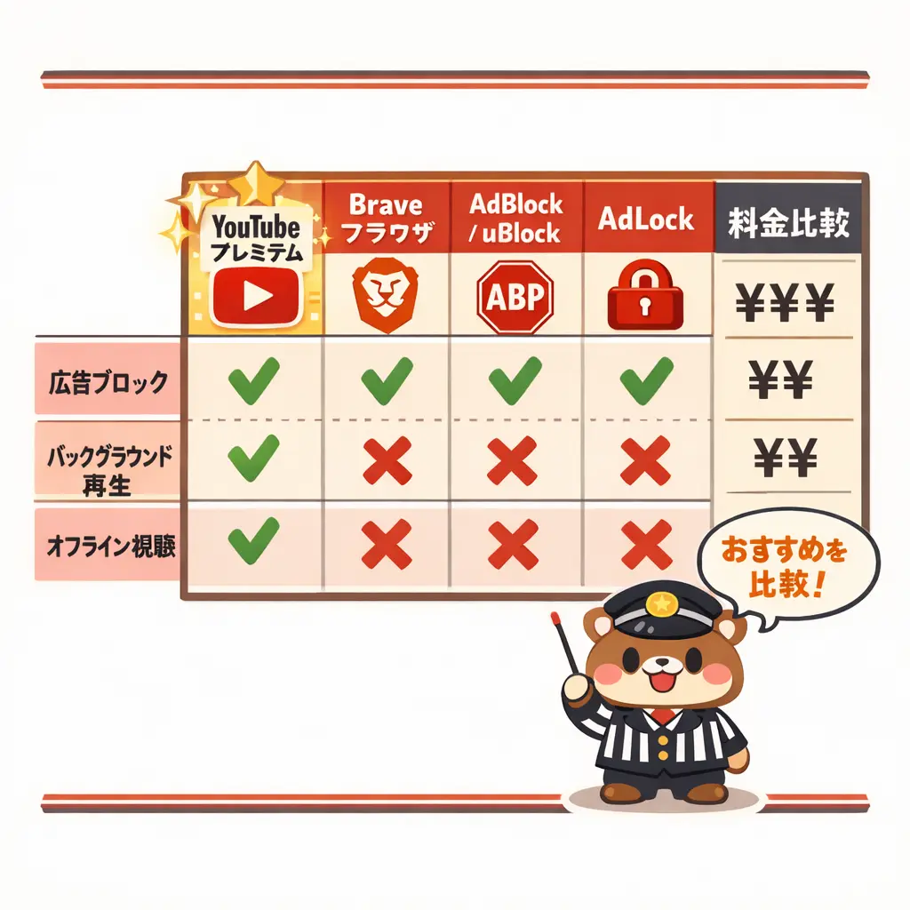YouTube広告なしで視聴する方法を一覧で比較 - youtube 広告なし