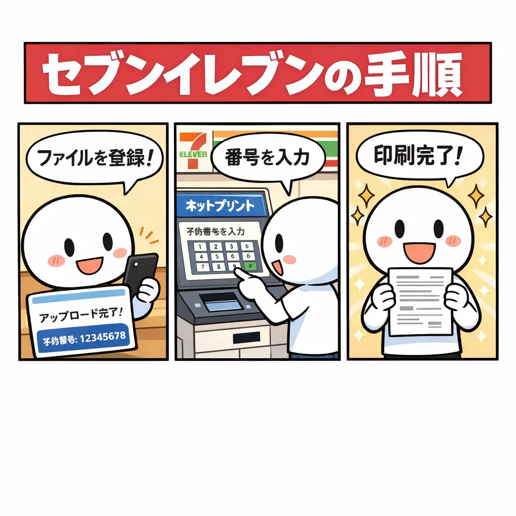 セブンイレブンでPDFを印刷する手順 - pdf 印刷 コンビニ