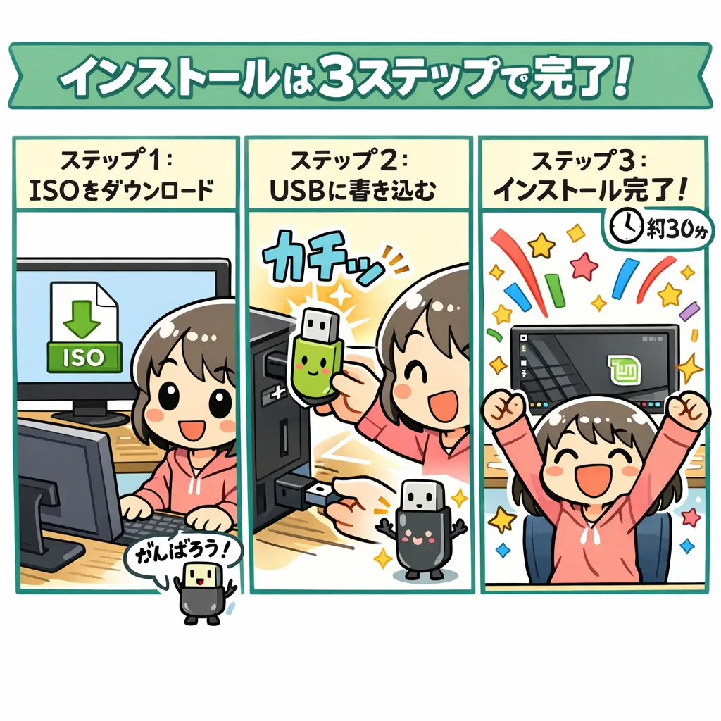 Linux Mintのインストール手順 - linux mint