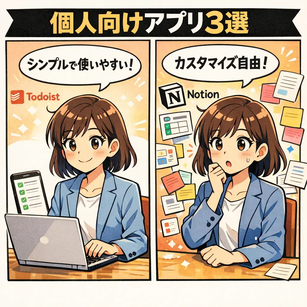 個人利用におすすめのタスク管理アプリ - タスク管理 アプリ