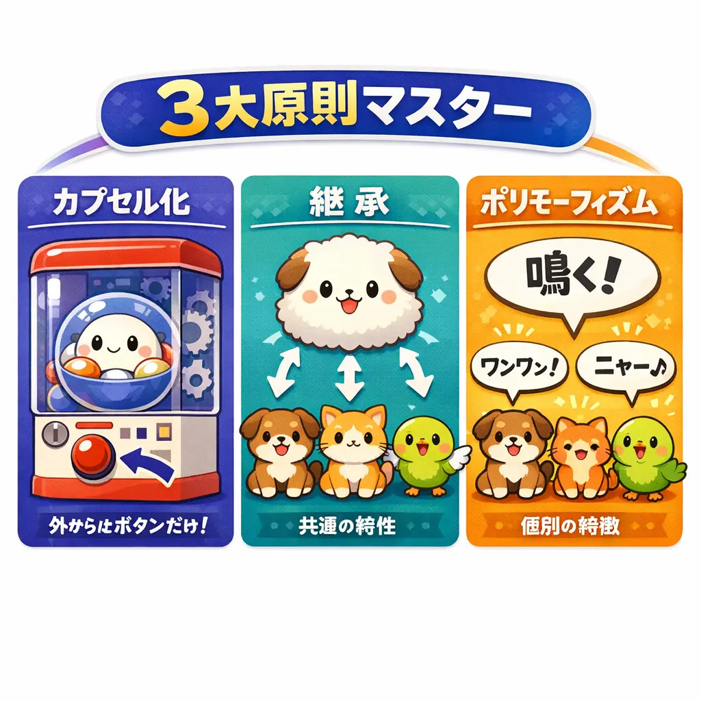 オブジェクト指向の3大原則 - オブジェクト指向