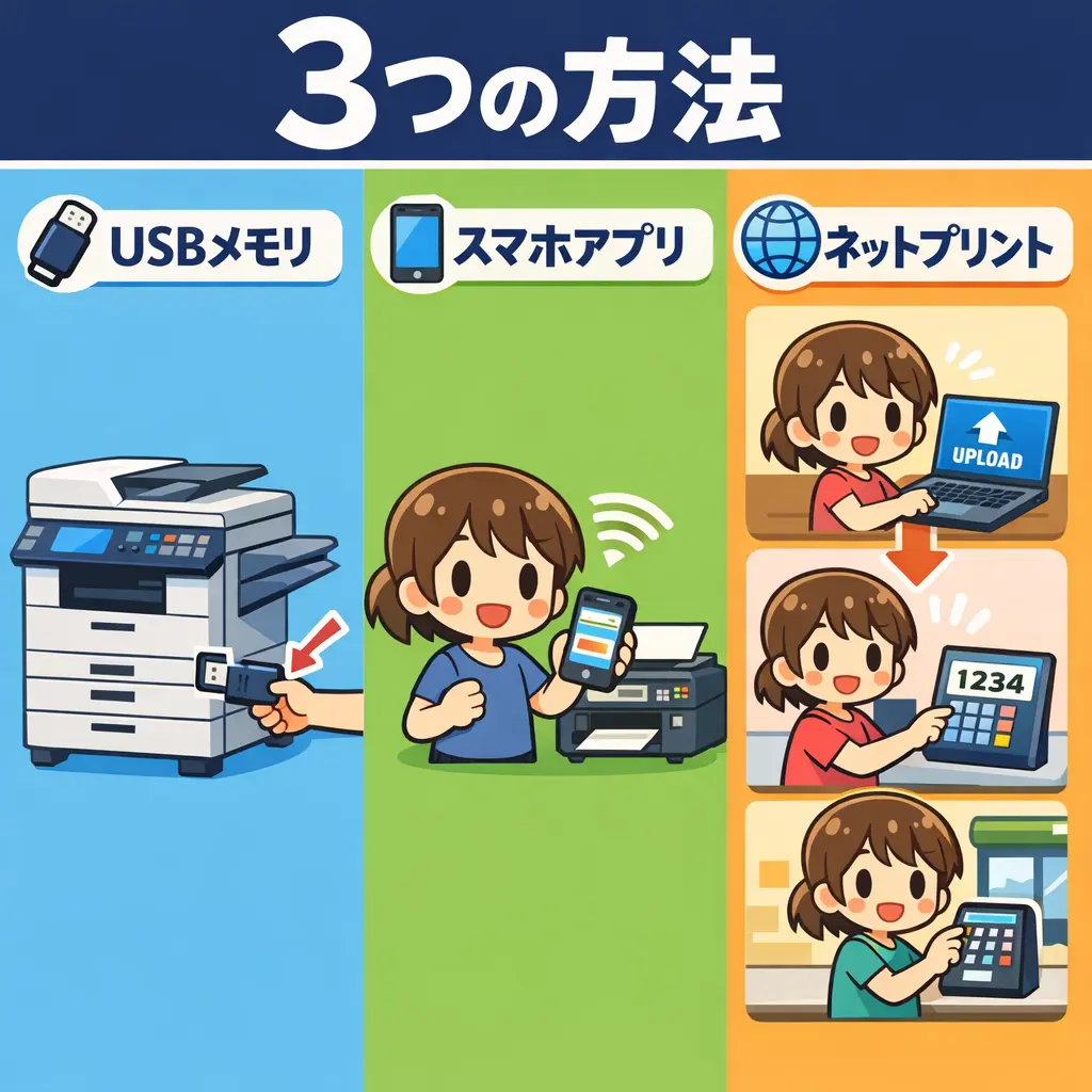 コンビニでPDFを印刷する3つの方法 - pdf 印刷 コンビニ